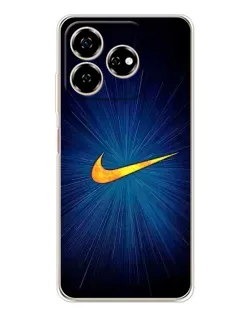 Чехол для ZTE Nubia V60 с картинкой «Синий пульс Nike»