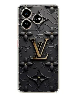 Чехол для ZTE Nubia V60 с картинкой «Кожаная текстура LV»