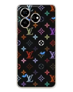 Чехол для ZTE Nubia V60 с картинкой «Цветная монограмма LV»