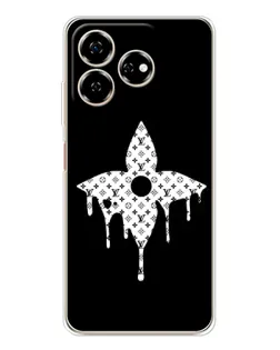 Чехол для ZTE Nubia V60 с картинкой «Цветочная монограмма»