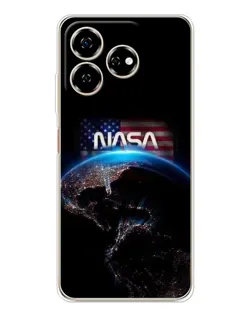 Чехол для ZTE Nubia V60 с картинкой «Земля из космоса NASA»