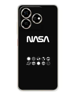 Чехол для ZTE Nubia V60 с картинкой «NASA — технический принт»