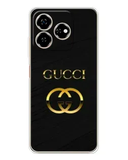 Чехол для ZTE Nubia V60 с картинкой «Золотой логотип Gucci»