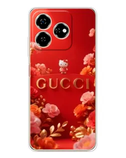 Чехол для ZTE Nubia V60 с картинкой «Gucci — золотой сад»