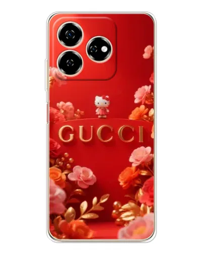 Чехол для ZTE Nubia V60 с картинкой «Gucci — золотой сад»
