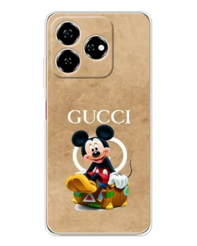 Чехол для ZTE Nubia V60 с картинкой «Микки Маус Gucci — крафт»