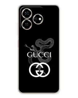 Чехол для ZTE Nubia V60 с картинкой «Gucci — серебряная змея»