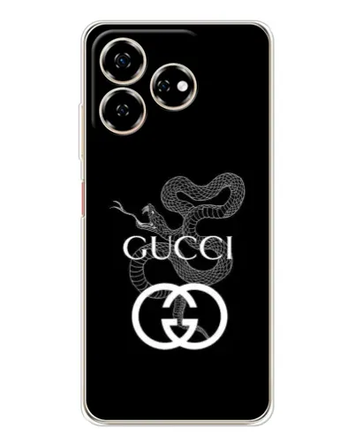 Чехол для ZTE Nubia V60 с картинкой «Gucci — серебряная змея»