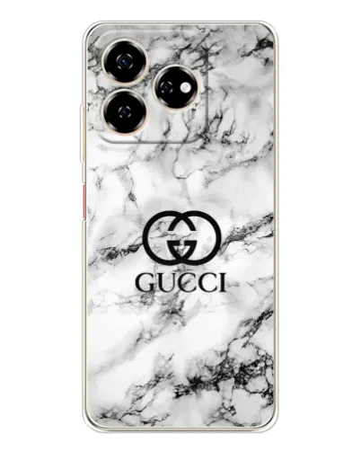 Чехол для ZTE Nubia V60 с картинкой «Gucci — мраморный шик»