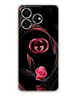 Чехол для ZTE Nubia V60 с картинкой «Gucci — неоновая роза»