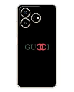 Чехол для ZTE Nubia V60 с картинкой «Gucci — красный градиент»