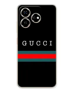 Чехол для ZTE Nubia V60 с картинкой «Gucci — красный пояс»