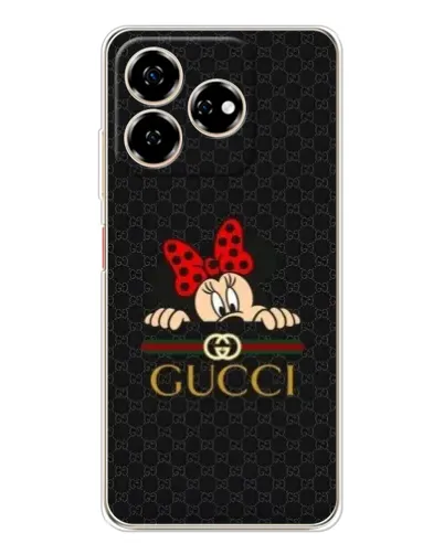 Чехол для ZTE Nubia V60 с картинкой «Минни Маус Gucci — черный»