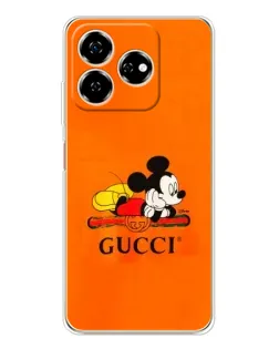 Чехол для ZTE Nubia V60 с картинкой «Микки Маус Gucci — оранж»