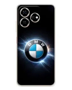 Чехол для ZTE Nubia V60 с картинкой «BMW — неоновое сияние»