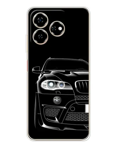 Чехол для ZTE Nubia V60 с картинкой «Темный силуэт BMW»