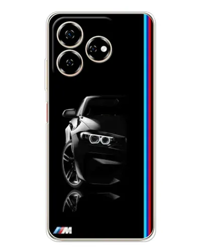 Чехол для ZTE Nubia V60 с картинкой «Силуэт BMW в темноте»