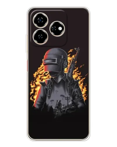 Чехол для ZTE Nubia V60 с картинкой «PUBG — огненный силуэт» Чехол для ZTE Nubia V60 с картинкой «PUBG — огненный силуэт»
