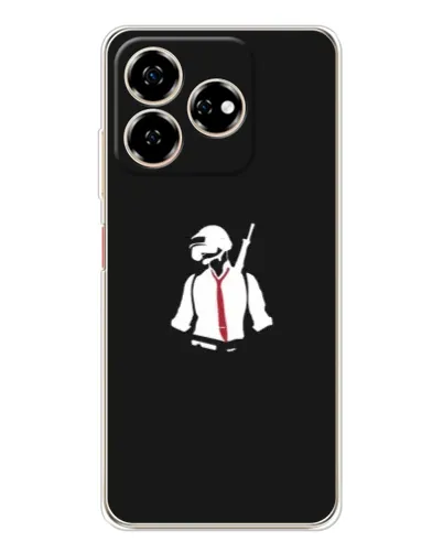 Чехол для ZTE Nubia V60 с картинкой «PUBG — силуэт воина» Чехол для ZTE Nubia V60 с картинкой «PUBG — силуэт воина»