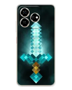 Чехол для ZTE Nubia V60 с картинкой «Алмазный меч неон» Чехол для ZTE Nubia V60 с картинкой «Алмазный меч неон»