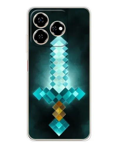 Чехол для ZTE Nubia V60 с картинкой «Алмазный меч неон» Чехол для ZTE Nubia V60 с картинкой «Алмазный меч неон»