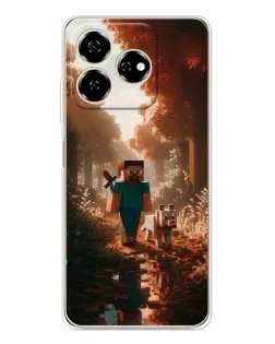 Чехол для ZTE Nubia V60 с картинкой «Стив в лесу» Чехол для ZTE Nubia V60 с картинкой «Стив в лесу»