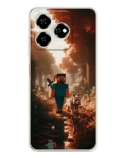 Чехол для ZTE Nubia V60 с картинкой «Стив в лесу» Чехол для ZTE Nubia V60 с картинкой «Стив в лесу»