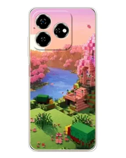 Чехол для ZTE Nubia V60 с картинкой «Розовое дерево Minecraft» Чехол для ZTE Nubia V60 с картинкой «Розовое дерево Minecraft»