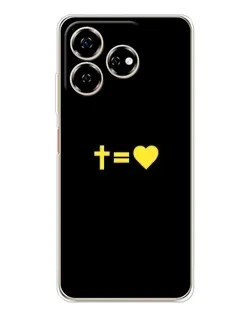 Чехол для ZTE Nubia V60 с картинкой «Сердце и Крест»