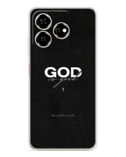 Чехол для ZTE Nubia V60 с картинкой «GOD — Бог над всем»