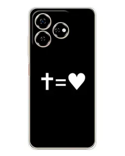 Чехол для ZTE Nubia V60 с картинкой «Крест и Сердце»