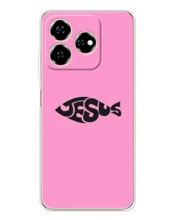 Чехол для ZTE Nubia V60 с картинкой «Розовый символ  Jesus»