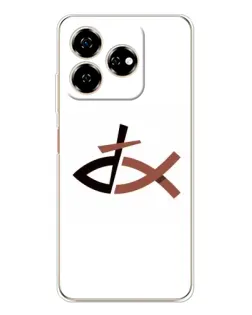 Чехол для ZTE Nubia V60 с картинкой «Рыба и крест»