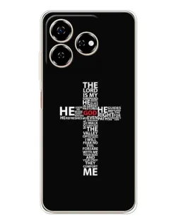 Чехол для ZTE Nubia V60 с картинкой «Текстовый крест» Чехол для ZTE Nubia V60 с картинкой «Текстовый крест»