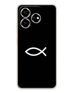 Чехол для ZTE Nubia V60 с картинкой «Символ рыбы Jesus» Чехол для ZTE Nubia V60 с картинкой «Символ рыбы Jesus»