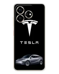 Чехол для ZTE Nubia V60 с картинкой «Tesla Model Y»