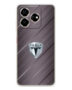 Чехол для ZTE Nubia V60 с картинкой «Металлическая текстура Tesla»