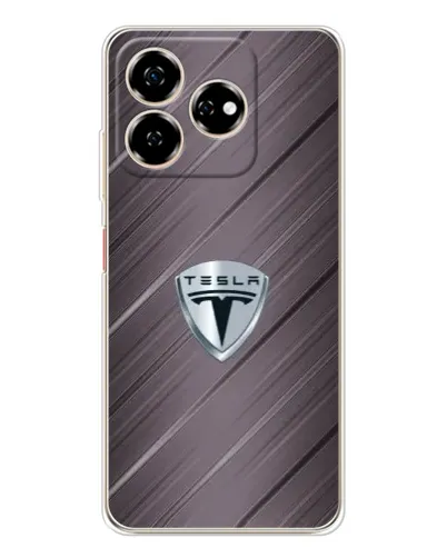 Чехол для ZTE Nubia V60 с картинкой «Металлическая текстура Tesla»