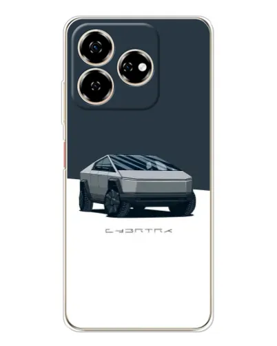 Чехол для ZTE Nubia V60 с картинкой «Серебристый Cybertruck Tesla»