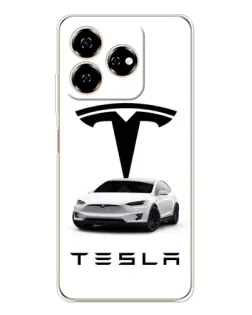 Чехол для ZTE Nubia V60 с картинкой «Tesla White Style»