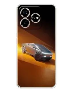 Чехол для ZTE Nubia V60 с картинкой «Cybertruck в пустыне»
