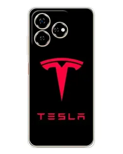 Чехол для ZTE Nubia V60 с картинкой «Tesla Red Logo»