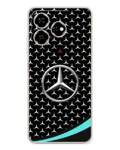 Чехол для ZTE Nubia V60 с картинкой «Mercedes — бирюзовый акцент»