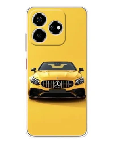 Чехол для ZTE Nubia V60 с картинкой «Желтый Mercedes GT»