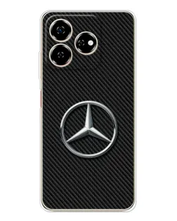 Чехол для ZTE Nubia V60 с картинкой «Карбоновый Mercedes стиль»