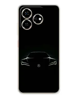 Чехол для ZTE Nubia V60 с картинкой «Mercedes — силуэт авто»