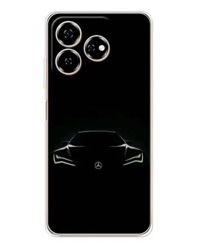 Чехол для ZTE Nubia V60 с картинкой «Mercedes — силуэт авто» Чехол для ZTE Nubia V60 с картинкой «Mercedes — силуэт авто»