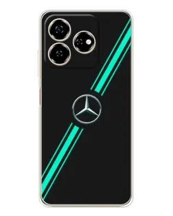 Чехол для ZTE Nubia V60 с картинкой «Спортивные линии Mercedes»