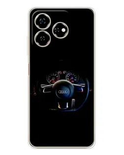 Чехол для ZTE Nubia V60 с картинкой «Салон Audi — руль»