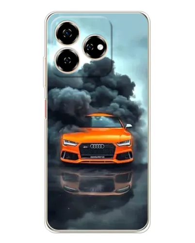 Чехол для ZTE Nubia V60 с картинкой «Audi в облаках дыма»
